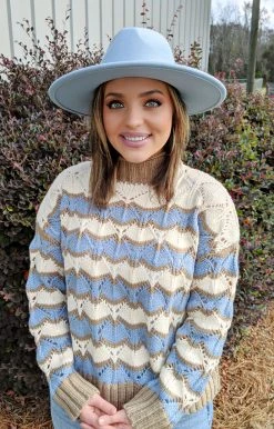 Fame Accessories - MMT8280BL - 121721 Keep It Stylish Hat - Sky Blue