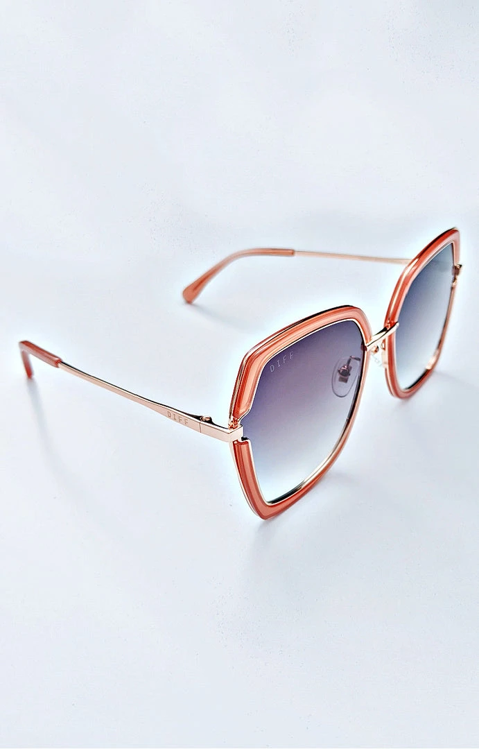 DIFF - DE01-0124-RGGGN - 61922 Accessories DIFF - Dakota Rose Gold Gray Gradient Sunglasses