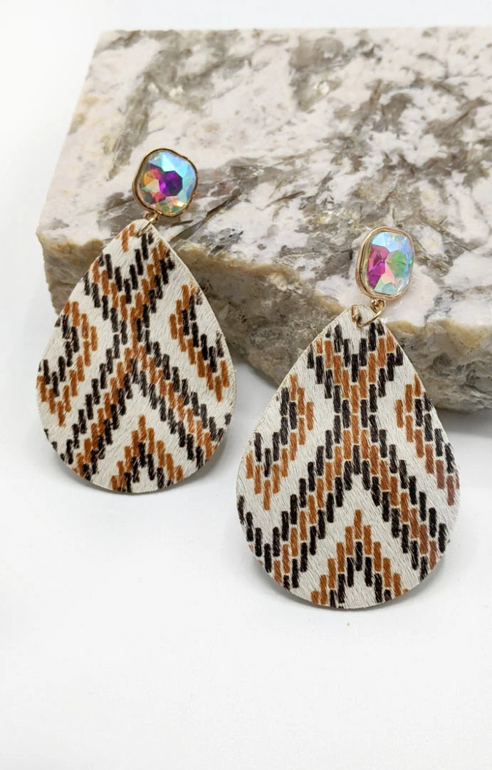 Golden Stella - EP35965-012 - 111721 Perfect Impression Print Earrings - Beige Accessories