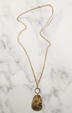 What's Hot - QNE1530SNAKE - 12921 Rule Breaker Snake Print Necklace Accessories