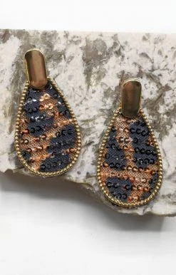 Southern Grace - AE7515SG - 122421 Changing Directions Earrings - Orange/Navy
