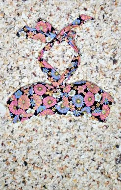 Unique Vintage - CZ198 - 33022 Bon Voyage Floral Bikini Top - Black/Multi