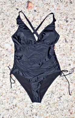Queen - 122305 - 33022 SWIMWEAR Sunset Shore One Piece Swimsuit - Black