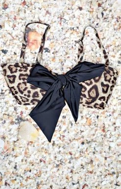 Unique Vintage - CZ155 - 33022 Off To Cabo Leopard Bikini Top
