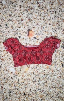 Unique Vintage - CZ193 - 43022 SWIMWEAR Summers In Cabo Print Bikini Top