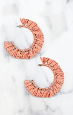 Avenue Zoe - GSE3055 - 62422 Conquer The Day Earrings - Peach