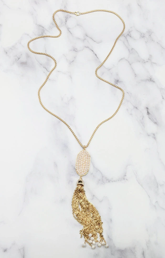 Southern Grace - AN9626 - 62122 As Time Passes Necklace - Pink/Gold Accessories