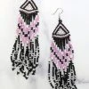 Beaded Corner - E-60-SB-21 - 7222 Near To You Earrings - Black/Pink Accessories