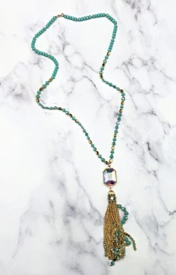 Southern Grace - AN9629-TQ - 71622 A Day In The Life Necklace - Turquoise