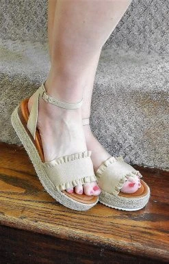 OLEM Shoes - MAGIC-8 - 71821 Lady In Charge Platform Sandals - Natural