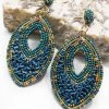 36E11146GLTEA - 71922 Wrapped In Smiles Earrings - Teal