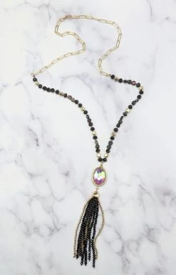 Southern Grace - AN9627 - 72522 Accessories Crash My Party Crystal Necklace - Black