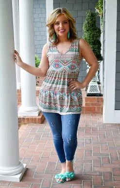 Heimish - ST2011-12 - 72022 TOPS On Second Thought Print Top - Multi