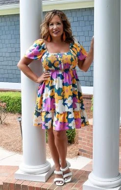 First Love - ID138 - 72322 No Second Thoughts Floral Dress - Multi DRESSES