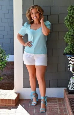 TCEC - CT7863 - 41322 Busy Weekend Top - Light Blue