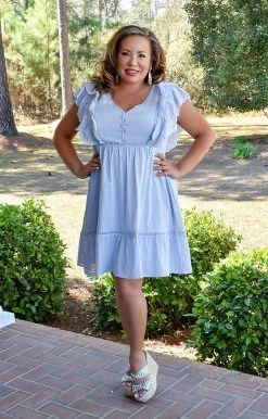 White Birch - D90129 - 3422 On The Way Dress - Sky Blue DRESSES