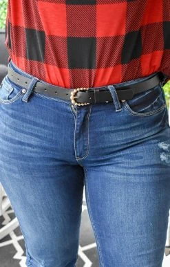 Fame Accessories - MML8109BK - 101321 Coming Back Around Belt - Black