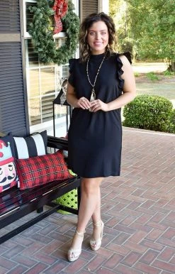 TCEC - CD8830 - 112621 What's More Exciting Dress - Black DRESSES