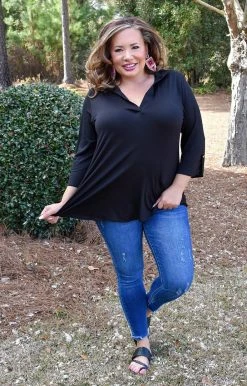 Heimish - BL-ST1002S - 2522 Around The Clock Top - Black