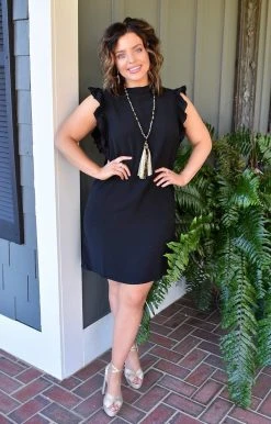 TCEC - CD8830 - 112621 What's More Exciting Dress - Black DRESSES