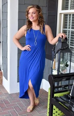 Heimish - BL-SD1012S - 2722 Trouble Free Life Maxi Dress - Royal Blue DRESSES