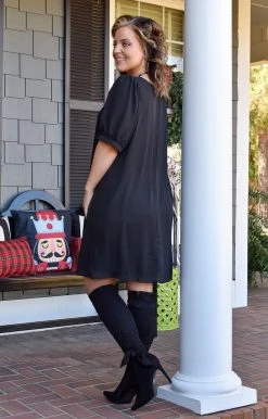 Adrienne - 2491S - 122921 DRESSES Charming Ways Dress - Black