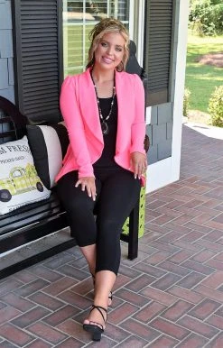 Heimish - SJ1206-10 - 62222 Everything You Need Blazer - Hot Pink TOPS