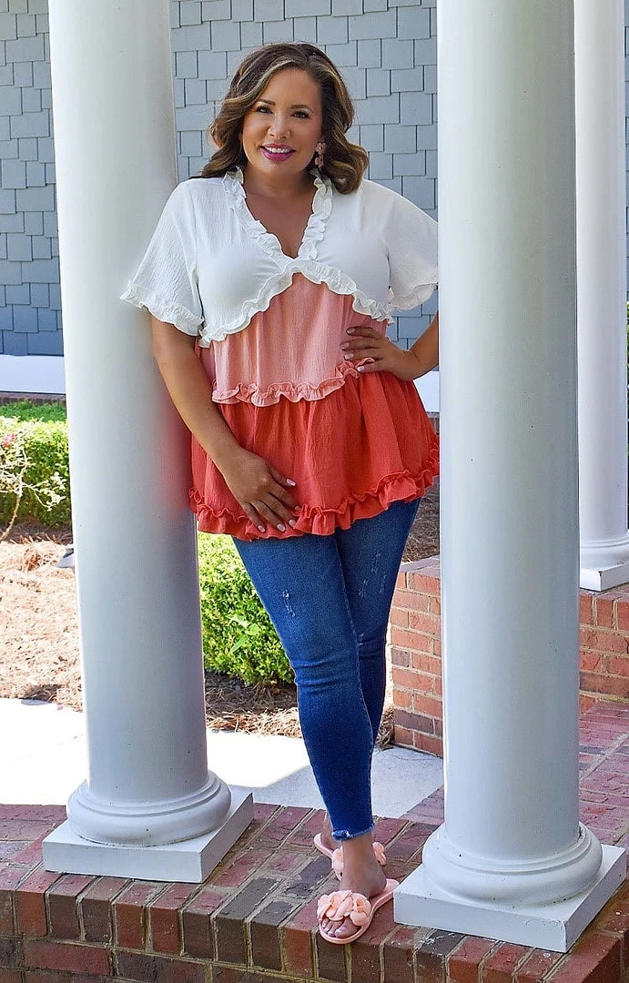 ODDI - IT14709 - 42422 Once Again Colorblock Top