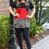 Heimish - BL-ST1265-10 - 2222 TOPS Not So Wild Colorblock Top - Red/Leopard