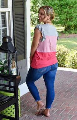 Heimish - ET6670-10 - 61322 Wide Open Spaces Colorblock Top