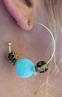 Southern Grace - AE7361MNT - 6922 Look Forward Hoop Earrings - Mint Accessories