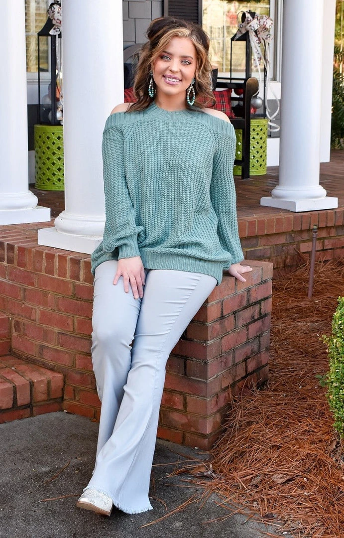 HeySon - EP1009PD - 1122 Keeping It Casual Flare Pants - Slate BOTTOMS