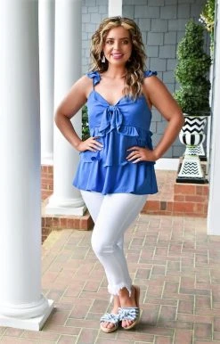 TCEC - CT7800 - 31522 TOPS Just Trust Me Top - Cobalt Blue