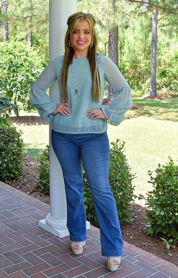 Heimish - T1064 - 42322 All You Can Do Top - Dusty Mint TOPS