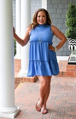 Heimish - BL-D1046F - 42022 For The Fun Of It Dress - Denim Blue