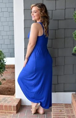 Heimish - BL-SD1012S - 2722 Trouble Free Life Maxi Dress - Royal Blue DRESSES