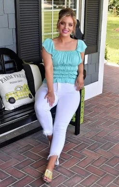 143 Story - ITM8070-PP - 6922 Special Feeling Bodysuit - Mint TOPS