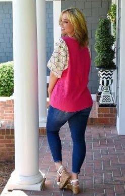 See & Be Seen - T3359 - 72122 Forever Friendly Top - Fuchsia