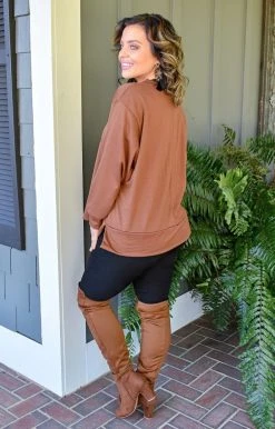 Sew In Love - ET928-26GRPHC - 111221 Self Love Graphic Pullover - Caramel Graphic Tees