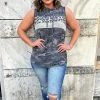 Heimish - BL-ST2016-15 - 53122 Caught Between You Camo Top - Gray TOPS