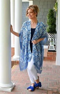 KW Fashion - WLK210039 - 41122 SWIMWEAR Hint Of Sunshine Print Kimono