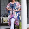 Janice Wholesale - JP2222-MLT - 41222 Sights Set On You Print Kimono SWIMWEAR