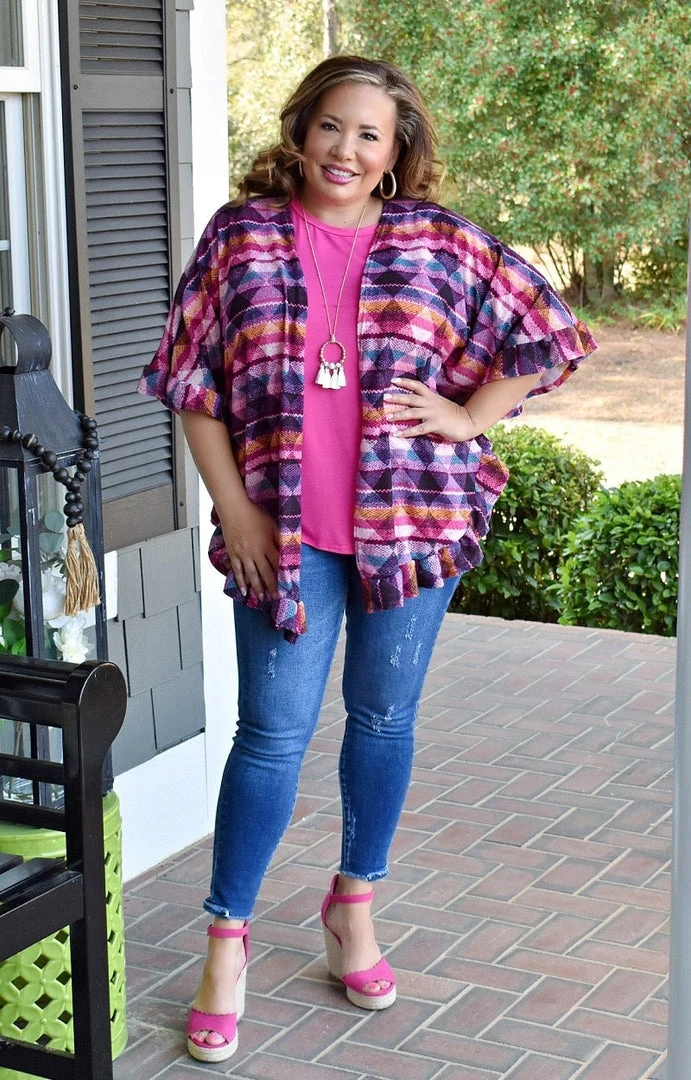 Heimish - BL-SJ1071-13 - 2522 TOPS Glad You Came Cardigan - Multi