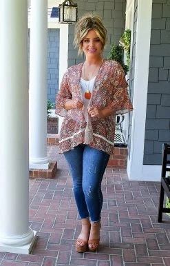 Southern Grace - 7323B - 52322 Loud And Clear Floral Kimono - Multi Cover Ups