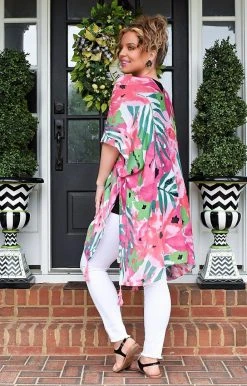 KW Fashion - WLK210166 - 4922 Island Days Print Kimono