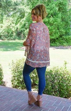 Southern Grace - 7323B - 52322 Loud And Clear Floral Kimono - Multi Cover Ups