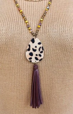 Southern Grace - AN9492 - 12721 Dot Your I's Cheetah Necklace