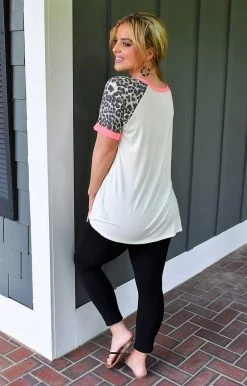 Heimish - ET6223-11 - 71522 Truly Exceptional Leopard Top - Ivory TOPS