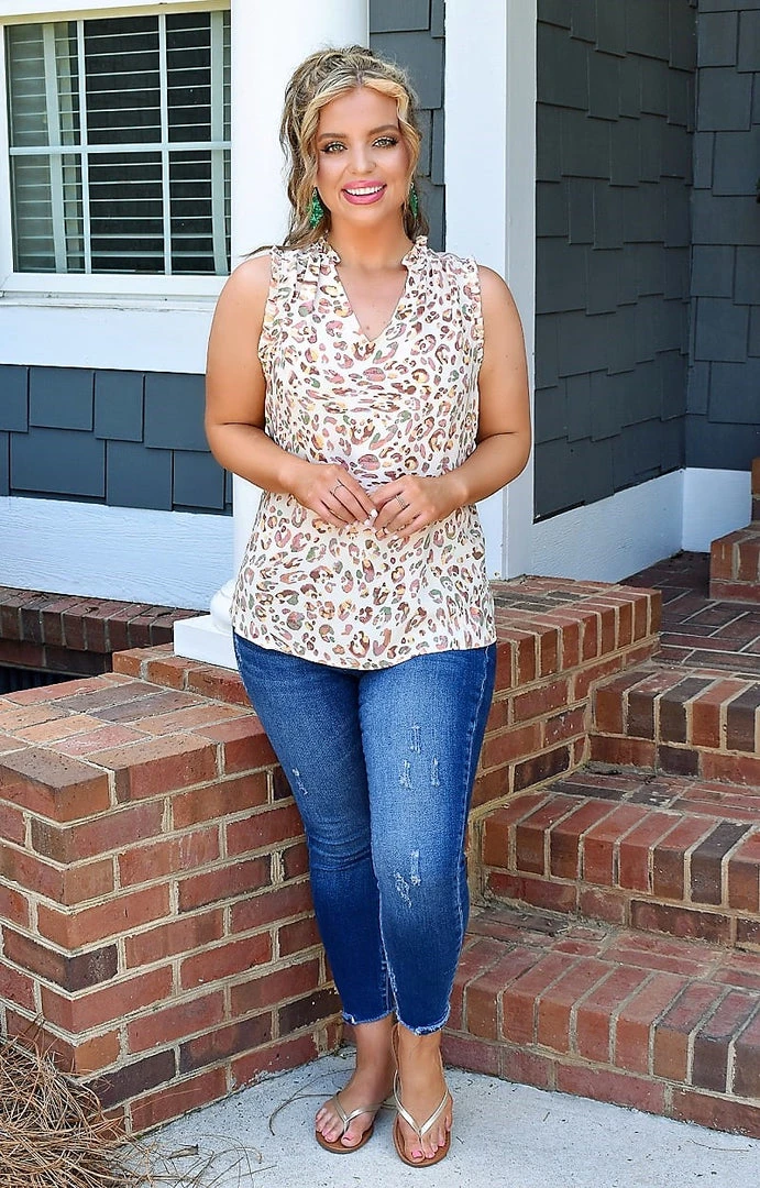 Spin USA - M5349PR - 62122 Treating Myself Leopard Top TOPS