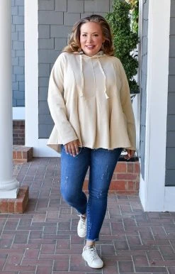 ODDI - IT14443 - 11822 Solid Dresses Here For The Fun Pullover - Oatmeal